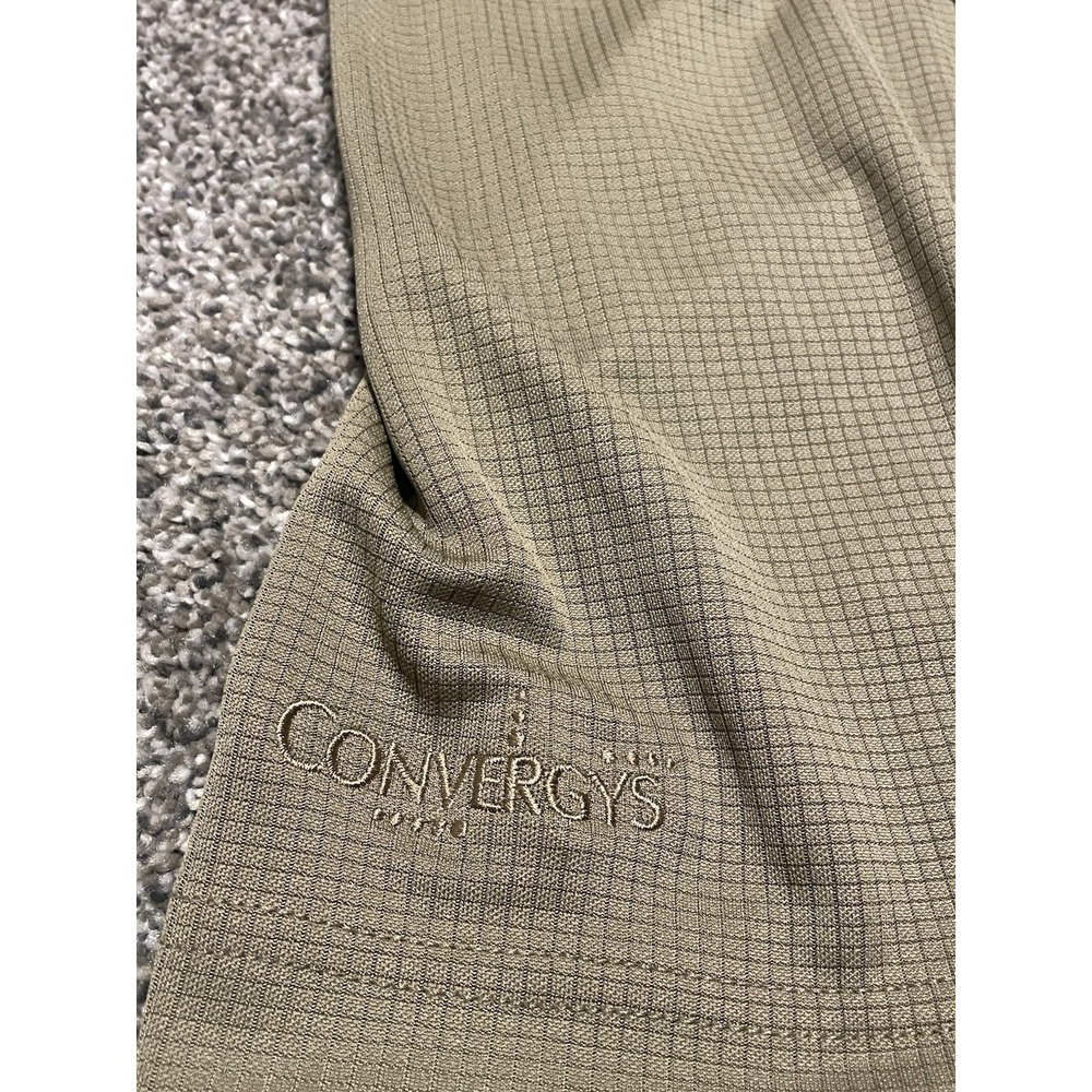 Pebble Beach Performance Golf Polo Men's XXL  Tan Micro Grid Stitch Stretch - Picture 5 of 7